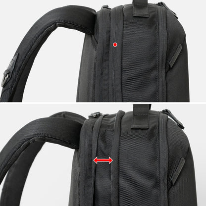 Floe ワーク＆デイリーバックパックは荷物量の増減に合わせて、バックパックを拡張できるエキスパンダブル機能付き。